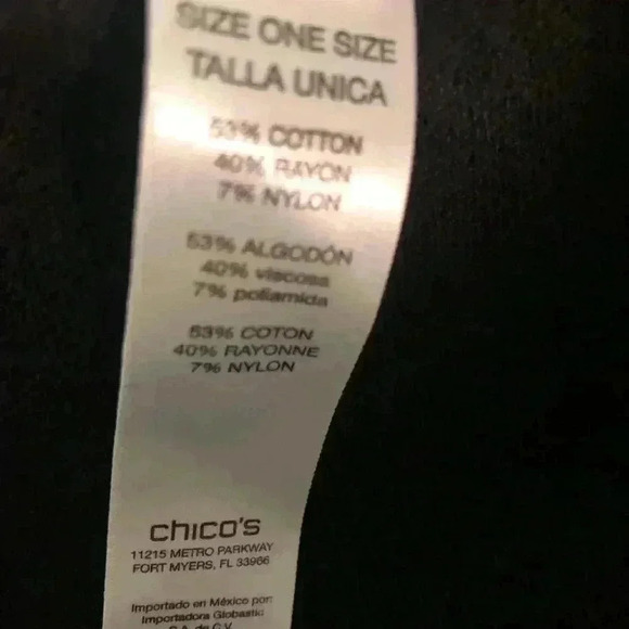 Chicos One Size Black Fringed Kimono Shawl Wrap Sweater Arm Holes - Picture 4 of 6